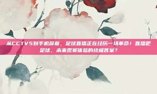 从CCTV5到手机屏幕，足球直播正在经历一场革命！直播吧足球，未来观赛体验的终极答案？