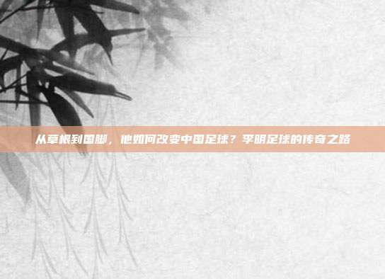 从草根到国脚，他如何改变中国足球？李明足球的传奇之路