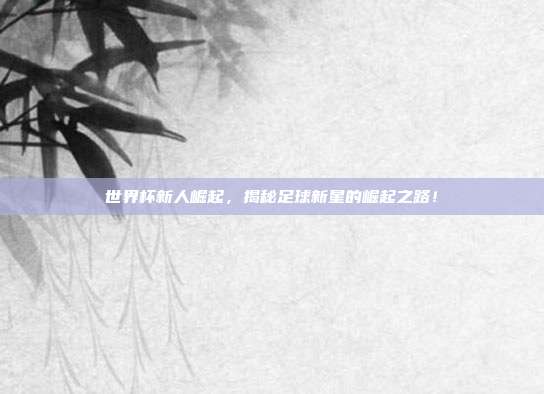 世界杯新人崛起，揭秘足球新星的崛起之路！