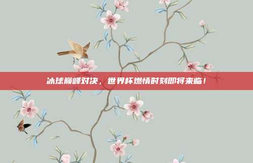 冰球巅峰对决，世界杯燃情时刻即将来临！