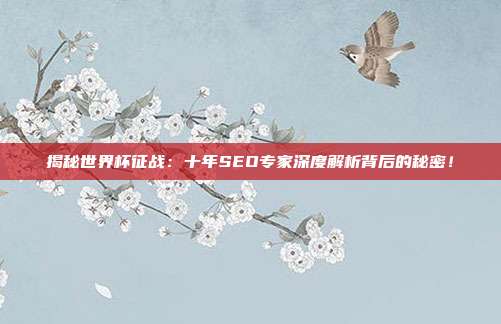 揭秘世界杯征战:十年SEO专家深度解析背后的秘密!
