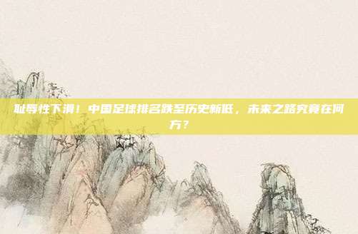 耻辱性下滑！中国足球排名跌至历史新低，未来之路究竟在何方？