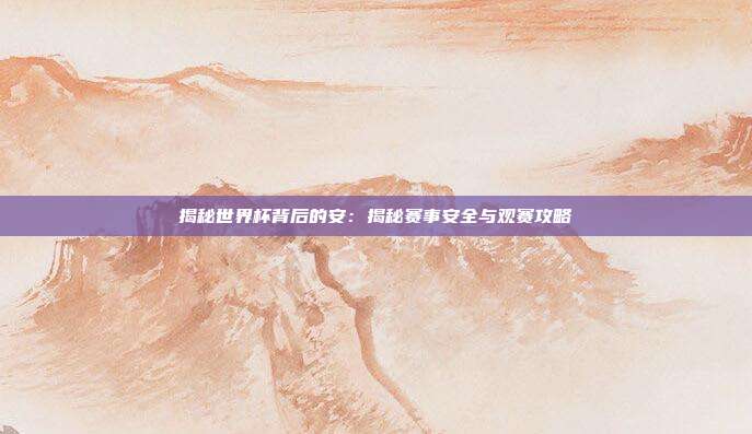 揭秘世界杯背后的安：揭秘赛事安全与观赛攻略