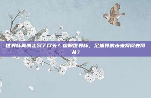 世界杯真的走到了尽头?废除世界杯,足球界的未来将何去何从?