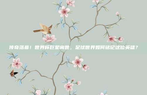传奇落幕！世界杯巨星离世，足球世界如何铭记这位英雄？