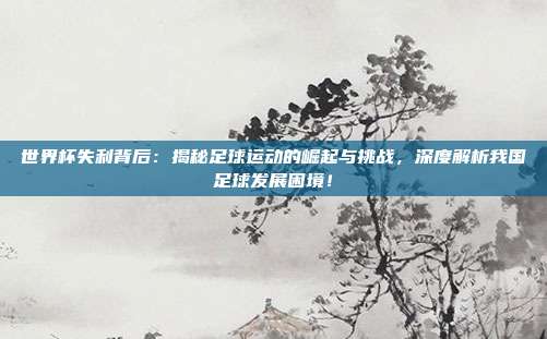 世界杯失利背后：揭秘足球运动的崛起与挑战，深度解析我国足球发展困境！