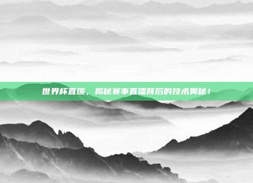 世界杯直拨，揭秘赛事直播背后的技术奥秘！