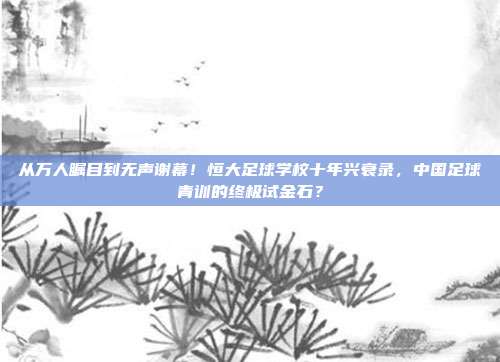 从万人瞩目到无声谢幕！恒大足球学校十年兴衰录，中国足球青训的终极试金石？