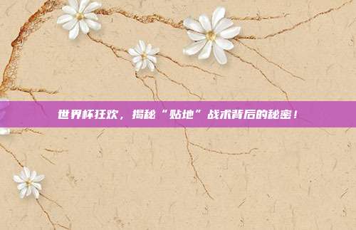 世界杯狂欢,揭秘“贴地”战术背后的秘密!