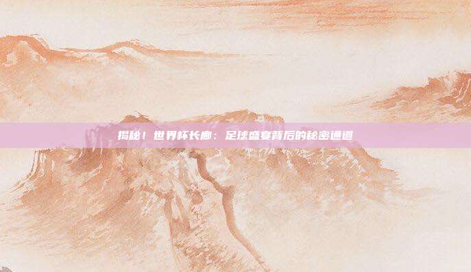 揭秘!世界杯长廊:足球盛宴背后的秘密通道