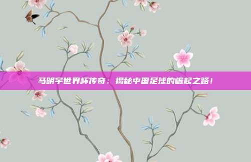 马明宇世界杯传奇:揭秘中国足球的崛起之路!