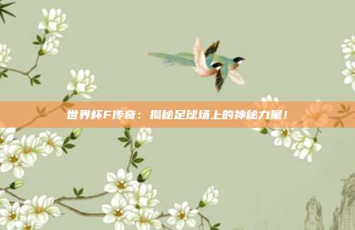 世界杯F传奇：揭秘足球场上的神秘力量！
