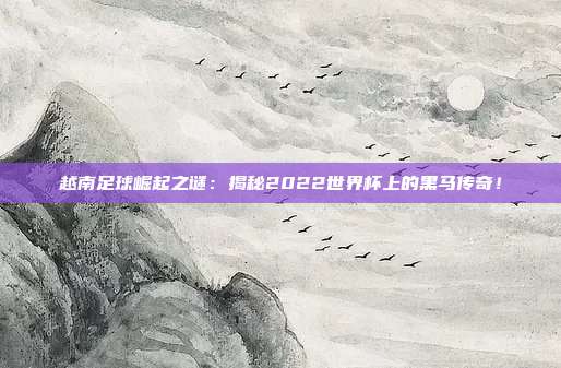 越南足球崛起之谜：揭秘2022世界杯上的黑马传奇！
