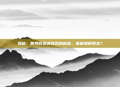 揭秘:世界杯邀请背后的秘密,谁能脱颖而出?