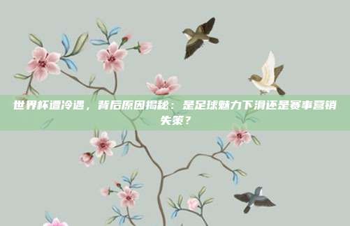 世界杯遭冷遇,背后原因揭秘:是足球魅力下滑还是赛事营销失策?