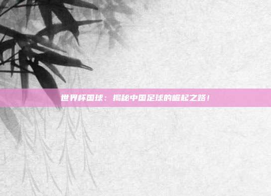 世界杯国球：揭秘中国足球的崛起之路！