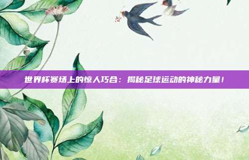 世界杯赛场上的惊人巧合：揭秘足球运动的神秘力量！