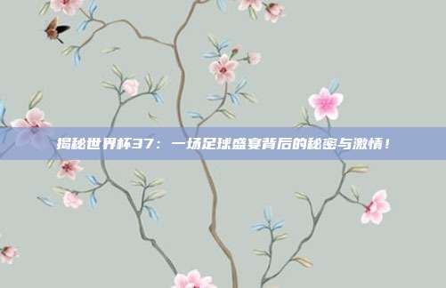 揭秘世界杯37：一场足球盛宴背后的秘密与激情！
