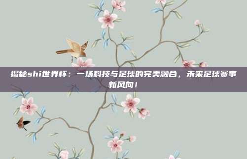 揭秘shi世界杯：一场科技与足球的完美融合，未来足球赛事新风向！