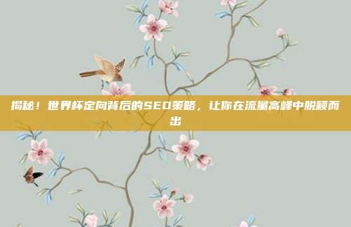 揭秘!世界杯定向背后的SEO策略,让你在流量高峰中脱颖而出
