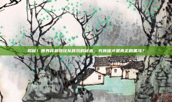 揭秘！世界杯最弱球队背后的秘密，究竟谁才是真正的黑马？