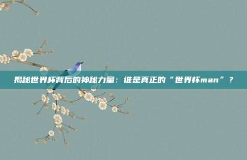 揭秘世界杯背后的神秘力量：谁是真正的“世界杯man”？