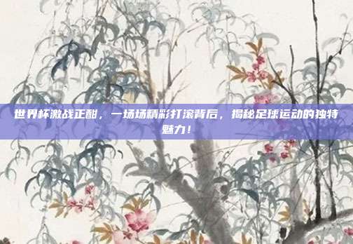 世界杯激战正酣，一场场精彩打滚背后，揭秘足球运动的独特魅力！