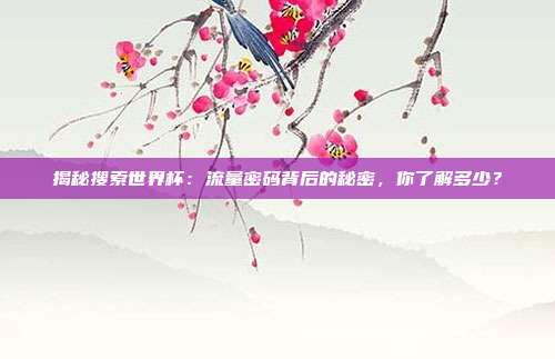 揭秘搜索世界杯：流量密码背后的秘密，你了解多少？