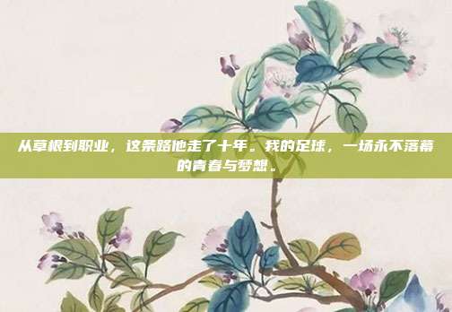 从草根到职业，这条路他走了十年。我的足球，一场永不落幕的青春与梦想。