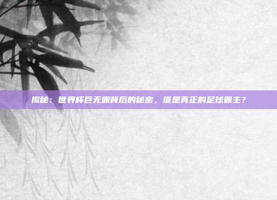 揭秘:世界杯巨无霸背后的秘密,谁是真正的足球霸主?