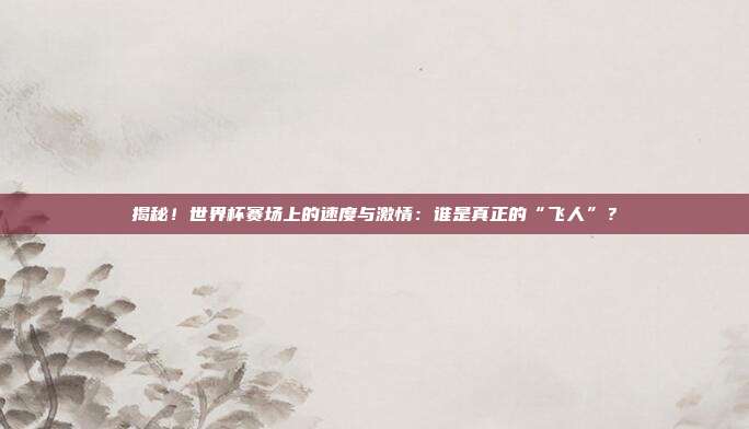 揭秘!世界杯赛场上的速度与激情:谁是真正的“飞人”?