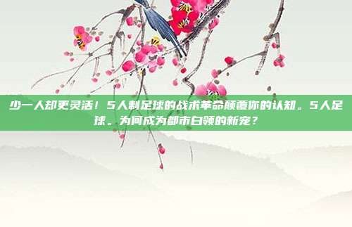 少一人却更灵活！5人制足球的战术革命颠覆你的认知。5人足球。为何成为都市白领的新宠？