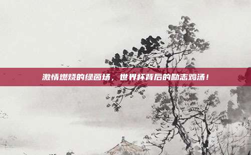 激情燃烧的绿茵场，世界杯背后的励志鸡汤！