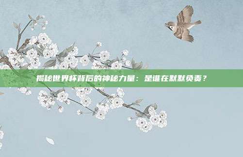 揭秘世界杯背后的神秘力量：是谁在默默负责？