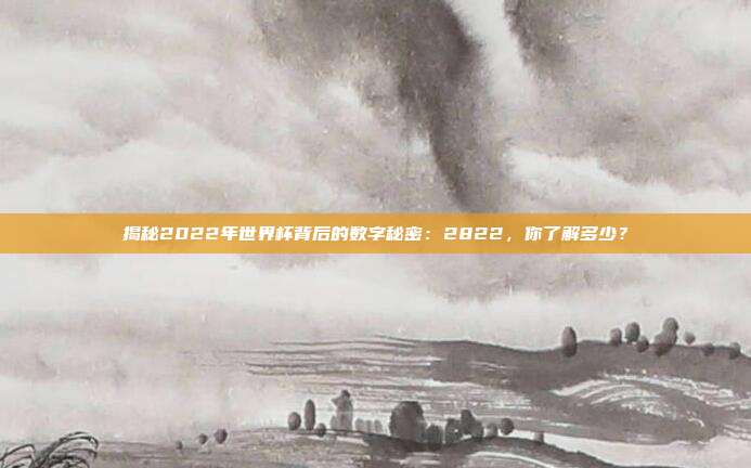 揭秘2022年世界杯背后的数字秘密：2822，你了解多少？