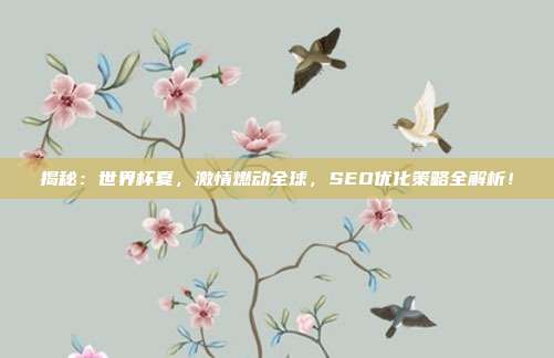 揭秘:世界杯夏,激情燃动全球,SEO优化策略全解析!