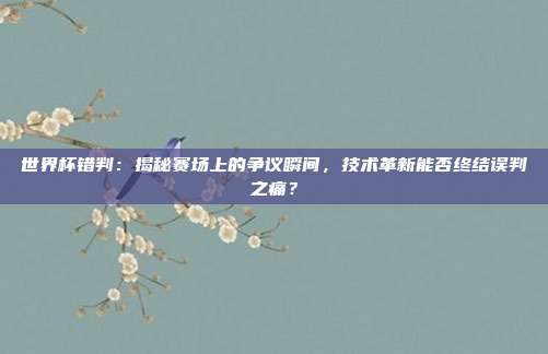 世界杯错判:揭秘赛场上的争议瞬间,技术革新能否终结误判之痛?
