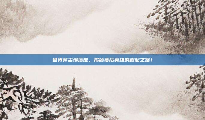 世界杯尘埃落定,揭秘幕后英雄的崛起之路!
