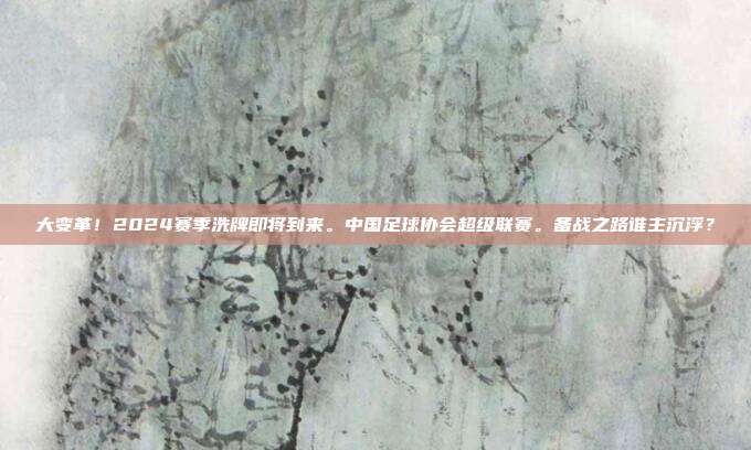 大变革！2024赛季洗牌即将到来。中国足球协会超级联赛。备战之路谁主沉浮？