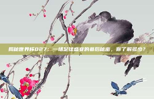 揭秘世界杯027：一场足球盛宴的幕后秘密，你了解多少？