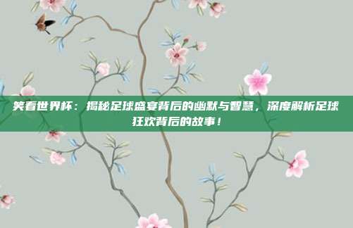 笑看世界杯：揭秘足球盛宴背后的幽默与智慧，深度解析足球狂欢背后的故事！