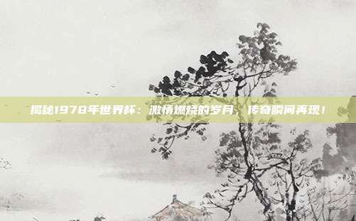 揭秘1978年世界杯：激情燃烧的岁月，传奇瞬间再现！