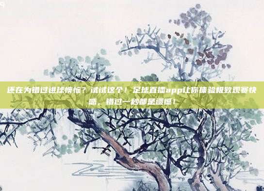 还在为错过进球懊恼？试试这个！足球直播app让你体验极致观赛快感，错过一秒都是遗憾！