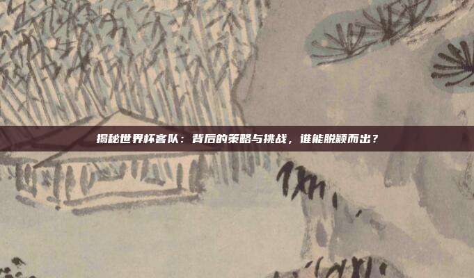 揭秘世界杯客队：背后的策略与挑战，谁能脱颖而出？