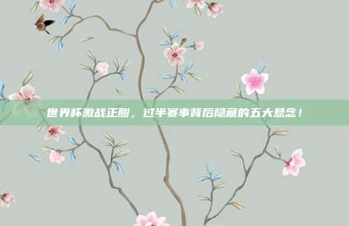 世界杯激战正酣，过半赛事背后隐藏的五大悬念！