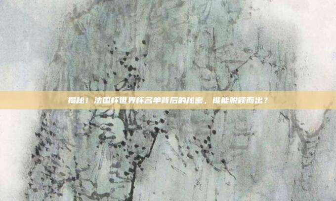 揭秘！法国杯世界杯名单背后的秘密，谁能脱颖而出？
