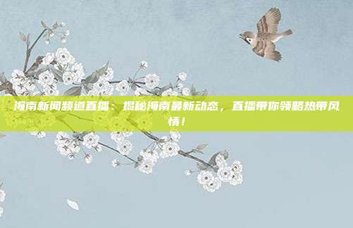 海南新闻频道直播:揭秘海南最新动态,直播带你领略热带风情!
