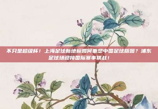 不只是超级杯！上海足球新地标如何重塑中国足球版图？浦东足球场迎接国际赛事挑战！