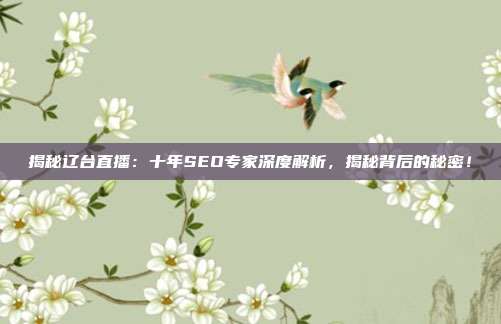 揭秘辽台直播：十年SEO专家深度解析，揭秘背后的秘密！