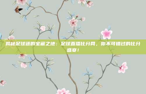 揭秘足球迷的宝藏之地:足球直播比分网,你不可错过的比分盛宴!
